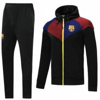 Тренировочный костюм Барселоны черно-гранатовый 2020-2021 Тренировочный костюм Барселоны черно-гранатовый 2020-2021